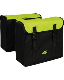 Greenlands fietstas dubbel zwart/lime